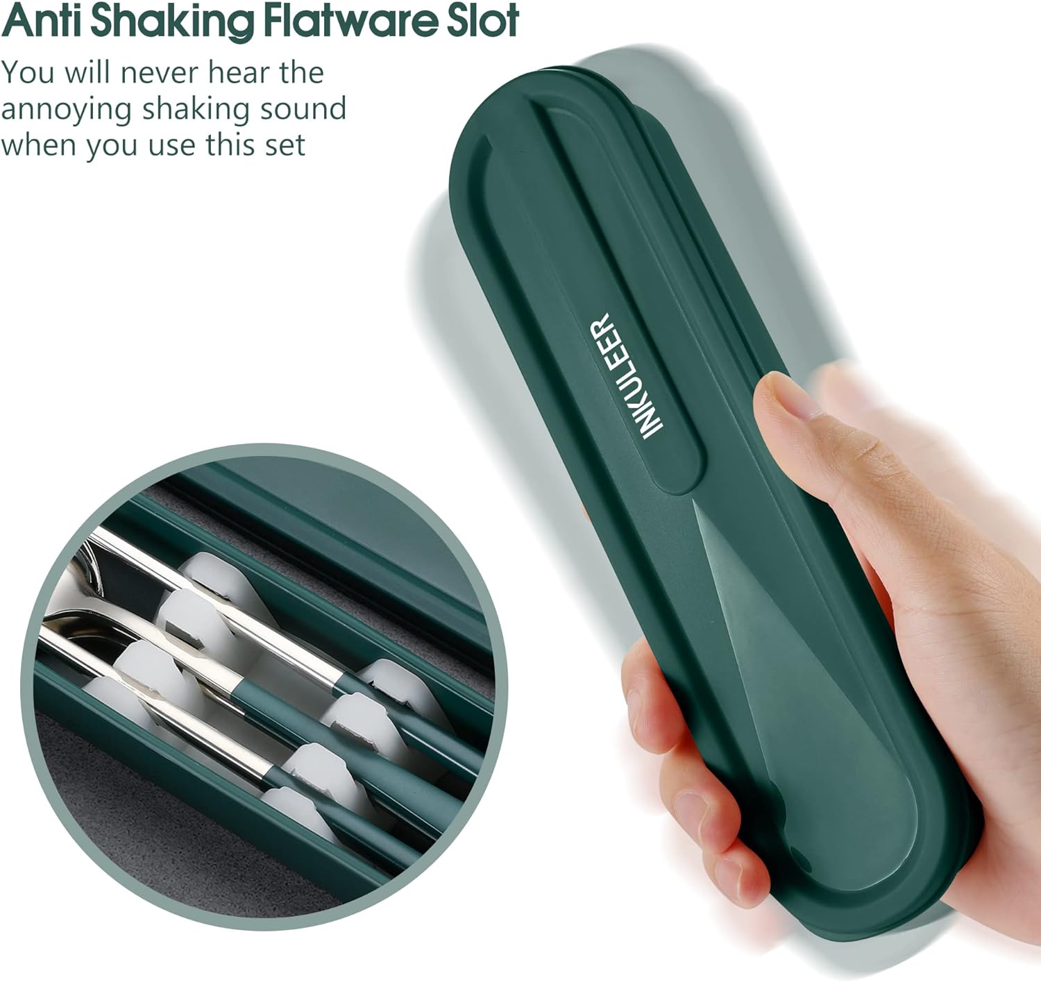 Travel cutlery set, Stainless Steel Cutlery, Reusable utensils set with case, Portable Silverware -18/8 Travel cutlery set, Stainless Steel Cutlery, Reusable utensils set with case, Portable Silverware -18/8